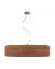 Lampa wisząca z fornirowym abażurem PORTO ECO fi - 100 cm - kolor kasztanowy