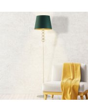 Designerska lampa podłogowa z kloszem ze złotym wnętrzem SEUL GOLD