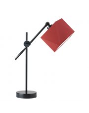 Czerwono-czarna lampka stołowa LED do salonu BELO 