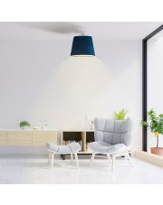 Lampa sufitowa do salonu w stylu glamour KAIR VELUR - kolor granatowy 