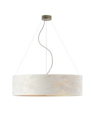 Nowoczesna lampa wisząca nad stół PORTO MARMUR fi - 80 cm - kolor biały