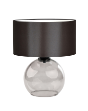 Klasyczna lampa stołowa ze szkła z brązowym abażurem LUTON