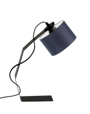 Czarna lampka biurkowa z metalową podstawą HAGA