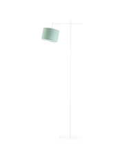 Regulowana lampa stojąca z miętowym abażurem SERES
