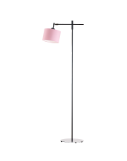 Nowoczesna lampa podłogowa z różowym abażurem SERES