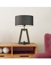 Hebanowa lampka stołowa z drewna do salonu CLIO