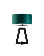 Drewniana lampa stołowa do salonu w stylu urban jungle CLIO