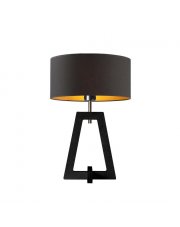 Nastrojowa lampa stołowa drewniana do sypialni i salonu CLIO GOLD